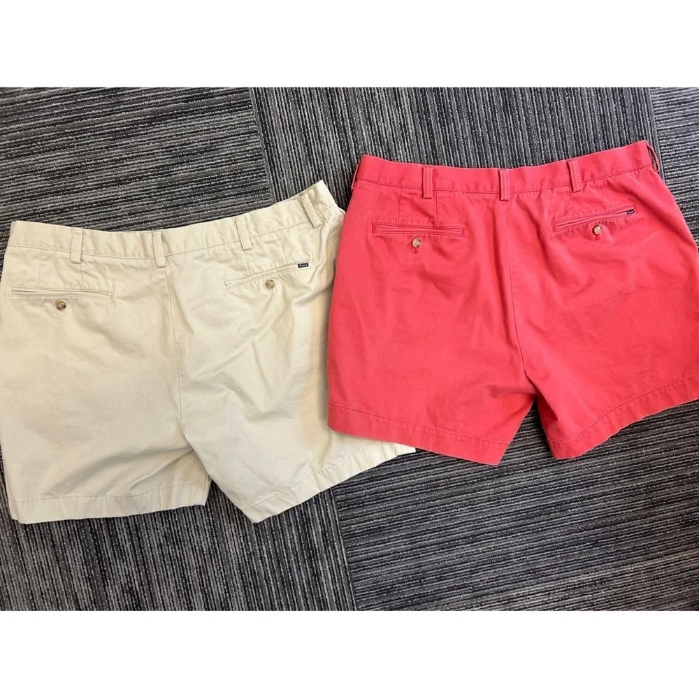 Bundle of 2 Polo Ralph Lauren Men’s Khaki Shorts Size Waist 38
